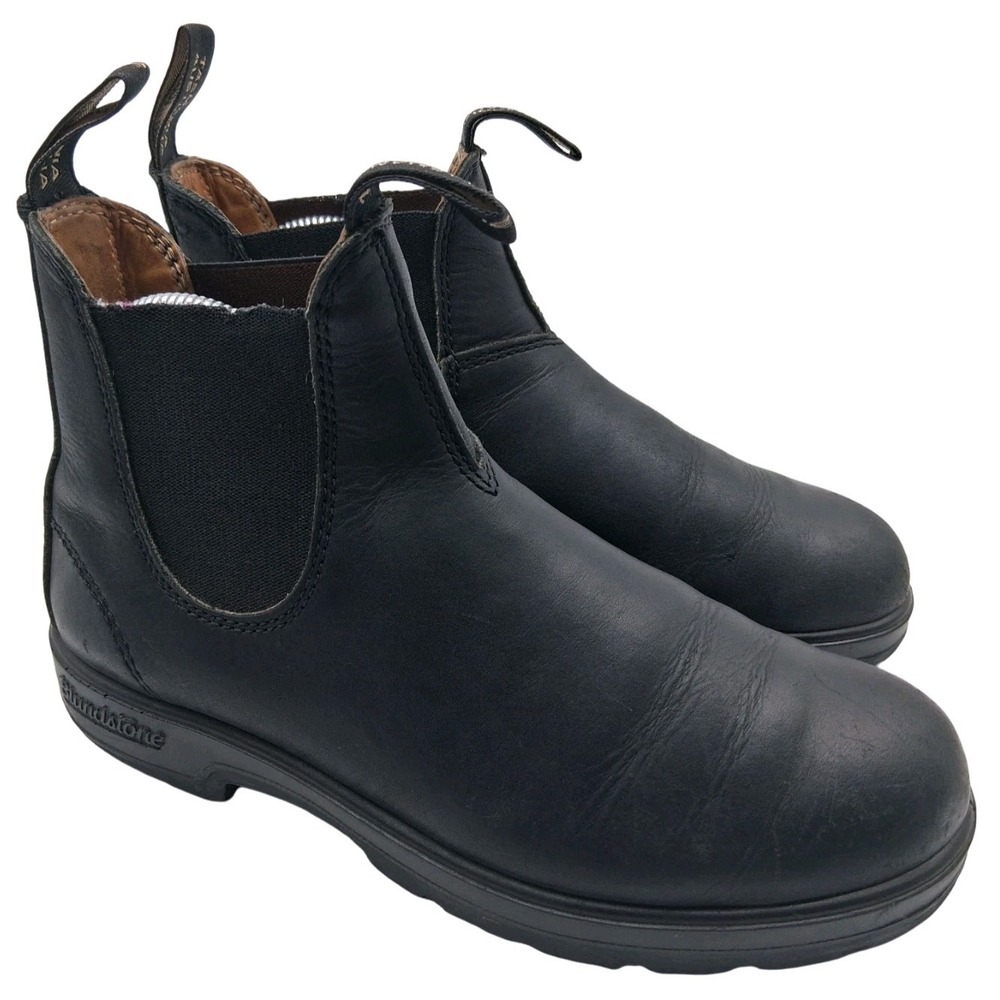 Blundstone Chelsea Boots Womens AU 4 US 7 Black Leather Pull On Ankle SPS Sole